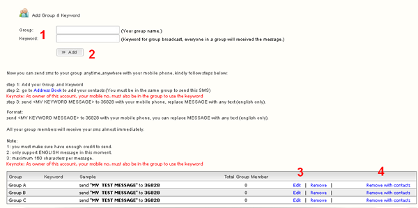 Bulk SMS End User Guide SMS Address Book Manage Group